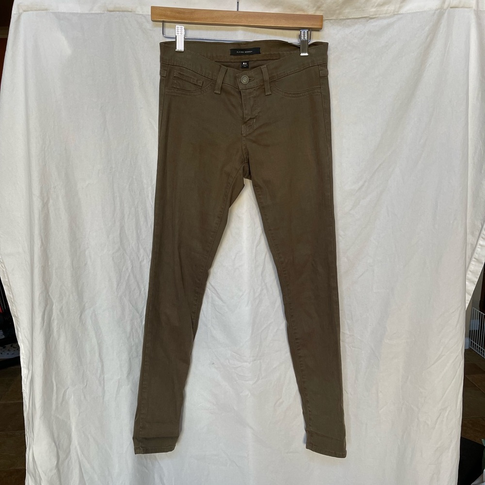 Olive skinny jeans